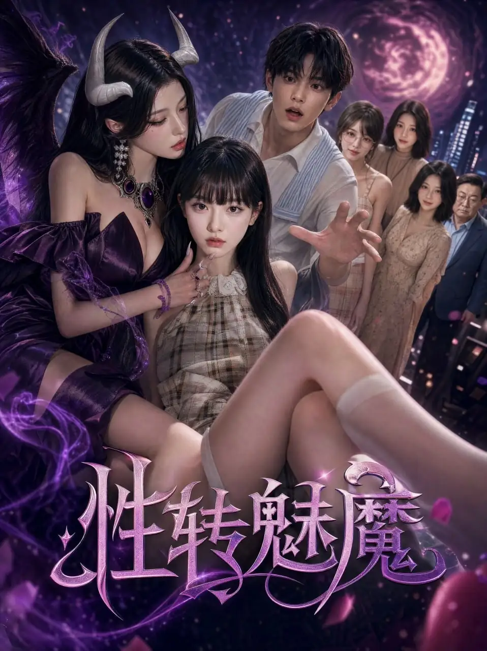 酒红金线主题短剧海报